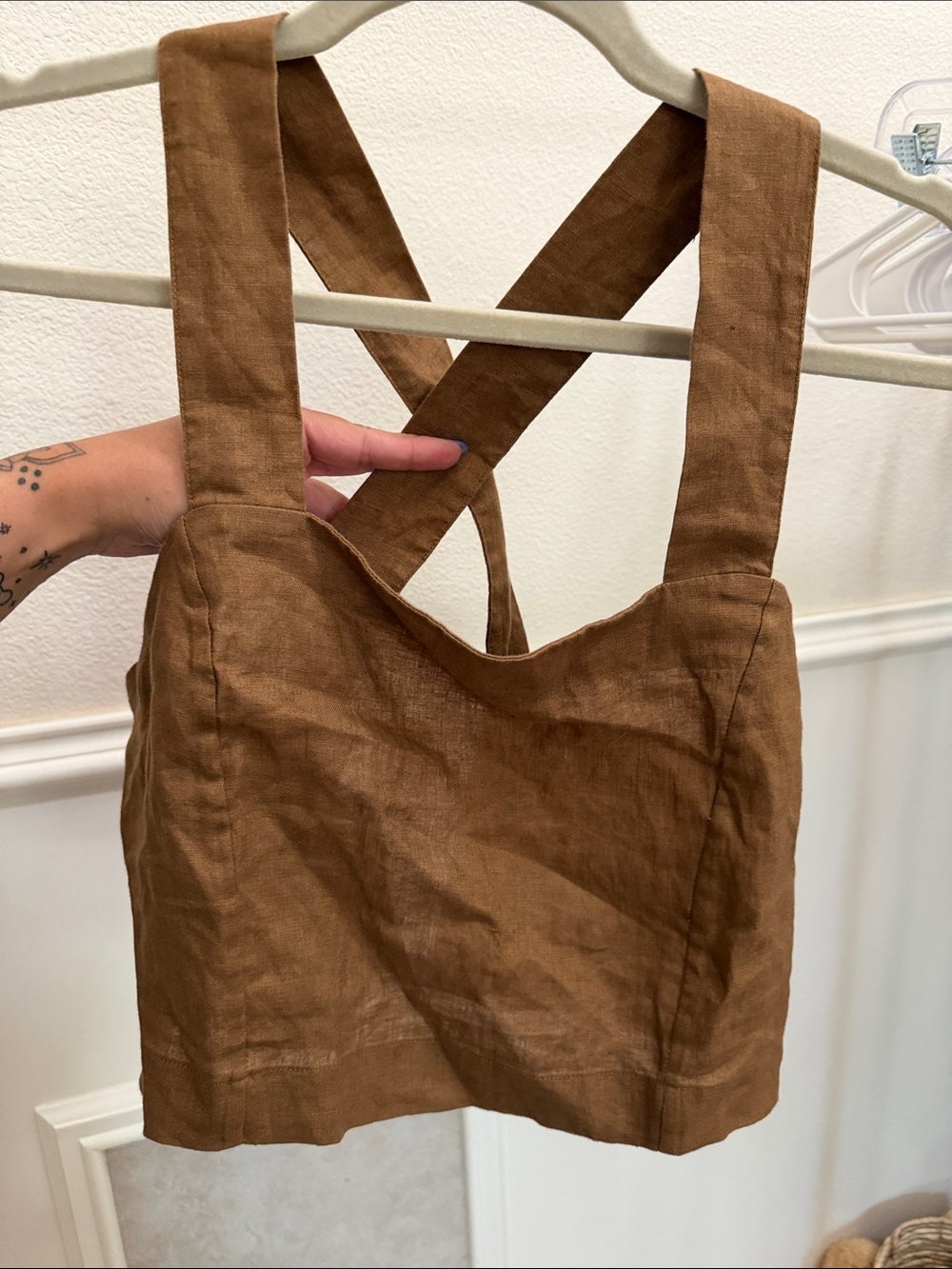 Lunya X back Linen Top NWT